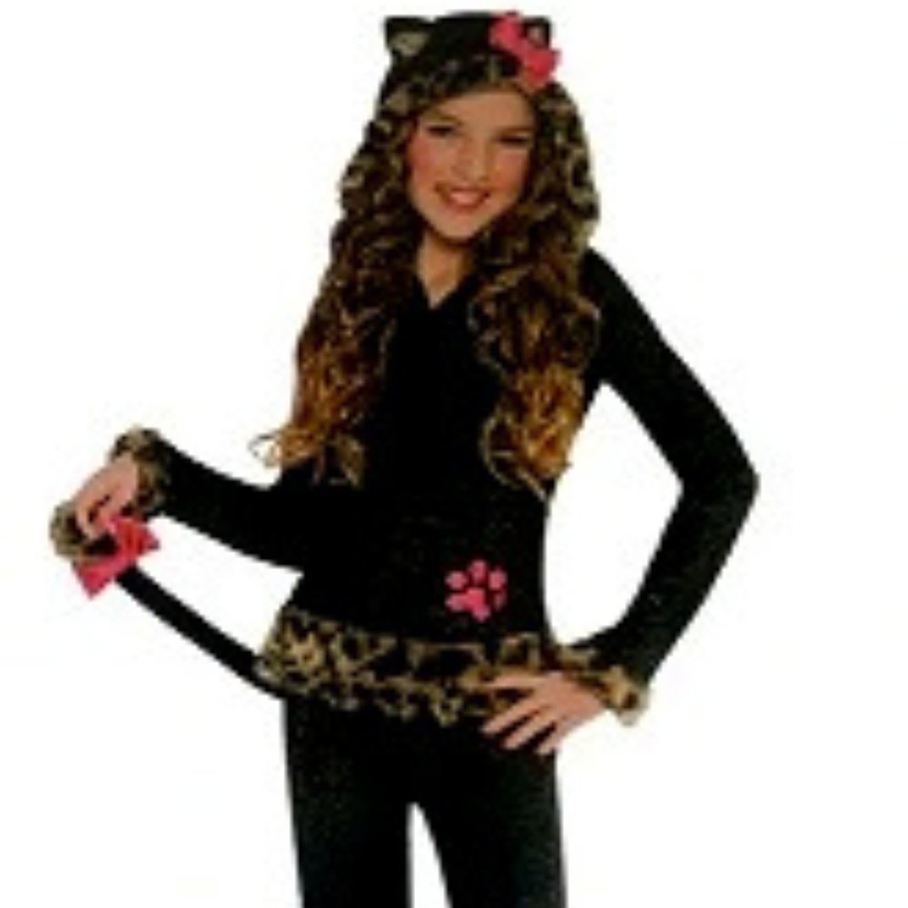 CostumesUSA Leopard GRRRL child costume (L Child), 2 piece, faux fur, tail